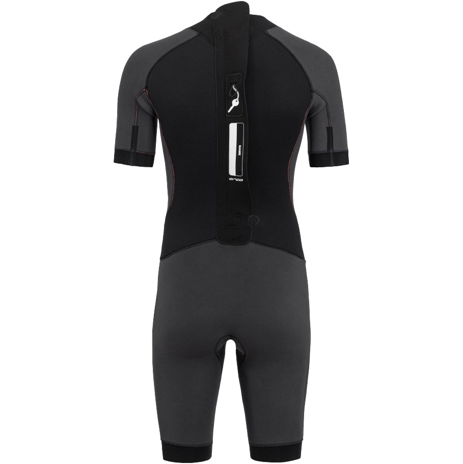 2026 Orca Mens Vitalis Back Zip Open Water Swim Shorty Wetsuit NN2Y0 - Black